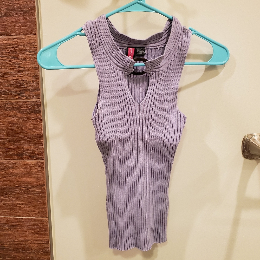 Say What? Ribbed Tank - Picture 2 of 4